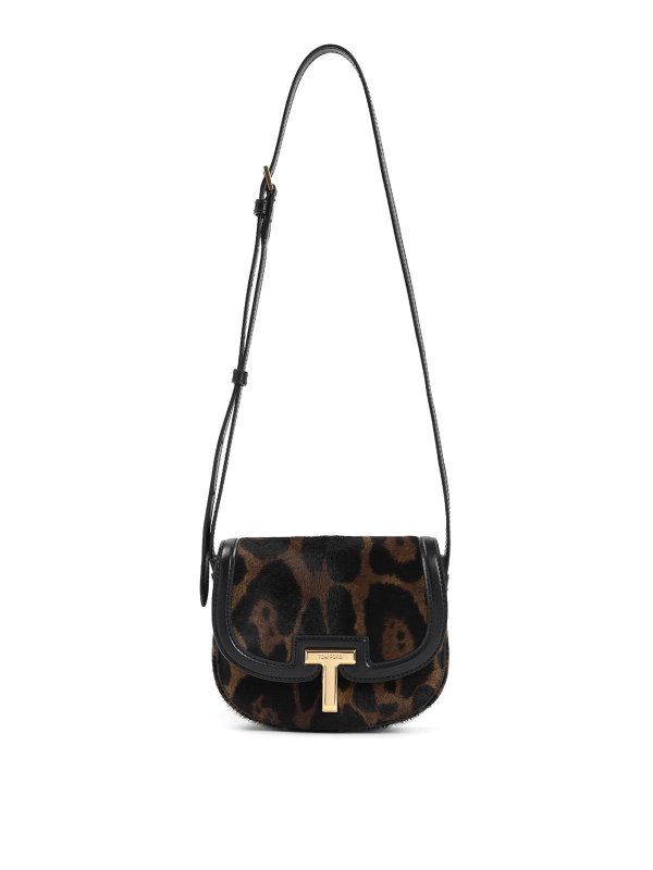 TOM FORD: cross body bags - Leopard Print Mini Bag