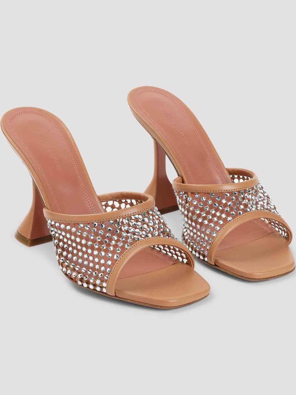 AMINA MUADDI: sandals online - Lupita Crystal Net 95 Sandals