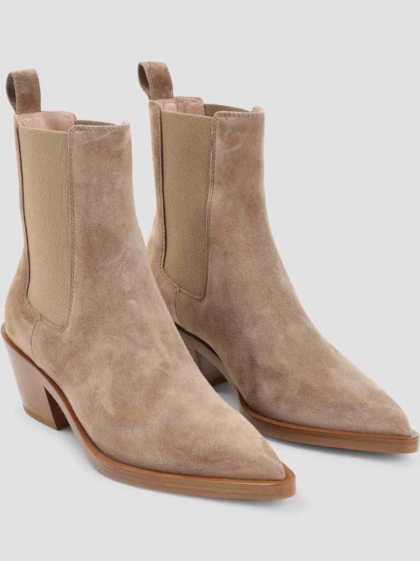 Gianvito Rossi: ankle boots online - Suede Leather Ankle Boots