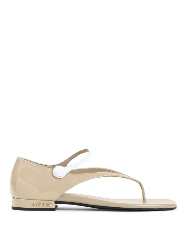 MIU MIU: sandals - Calf Leather Sandals
