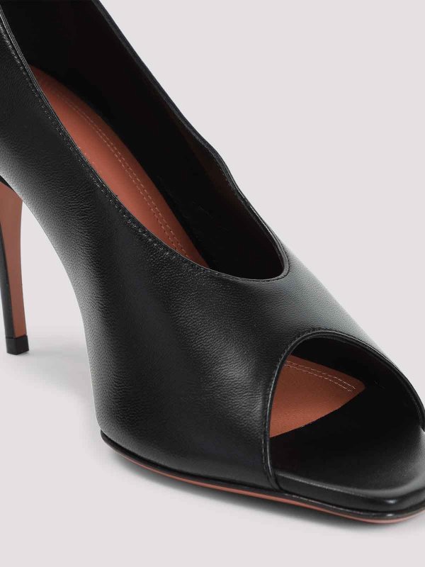 Julianne 90 Peep Toe Nappa Pumps shop online: AMINA MUADDI