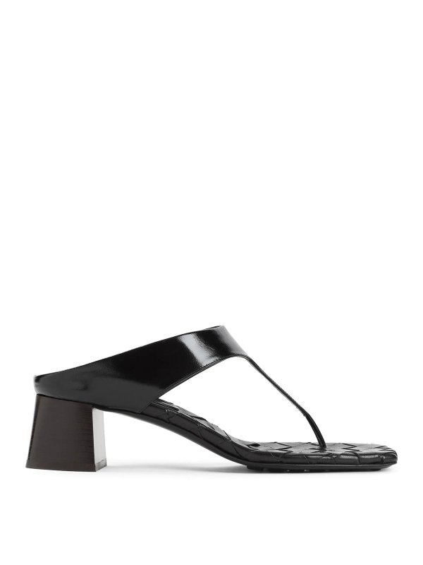 BOTTEGA VENETA: サンダル - サンダル - 黒