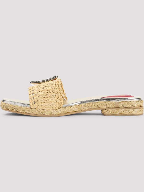 The Best Shops ROGER VIVIER: espadrilles - Strass Buckle Raffia 25 Espadrillas