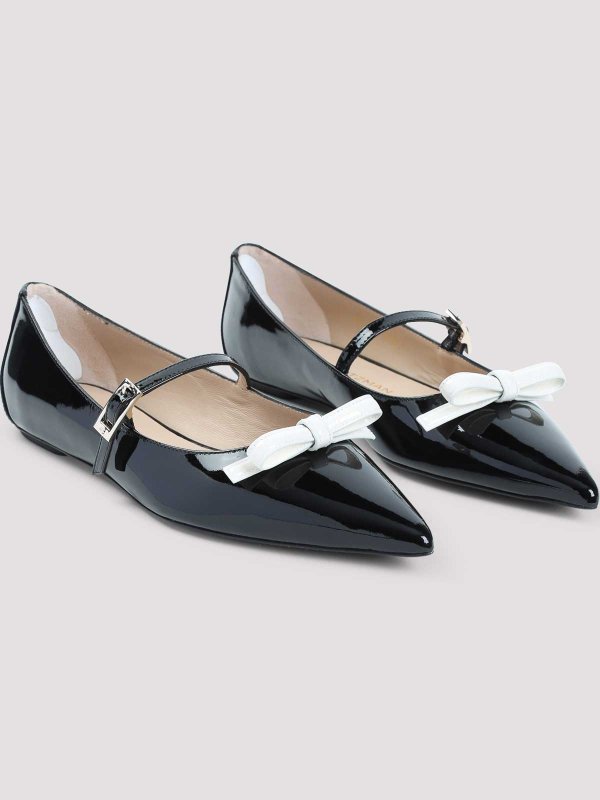 Stuart Weitzman: flat shoes online - Felicity Bow Ballerinas