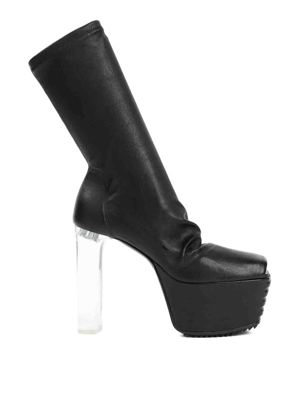 RICK OWENS: boots - Grill Stretch Peeptoe Boots