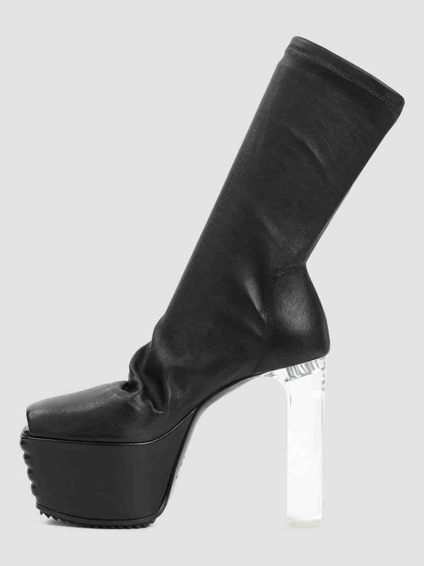 RICK OWENS: boots online - Grill Stretch Peeptoe Boots