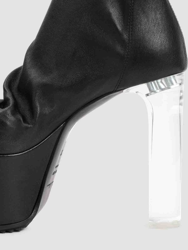 The Best Shops RICK OWENS: boots - Grill Stretch Peeptoe Boots