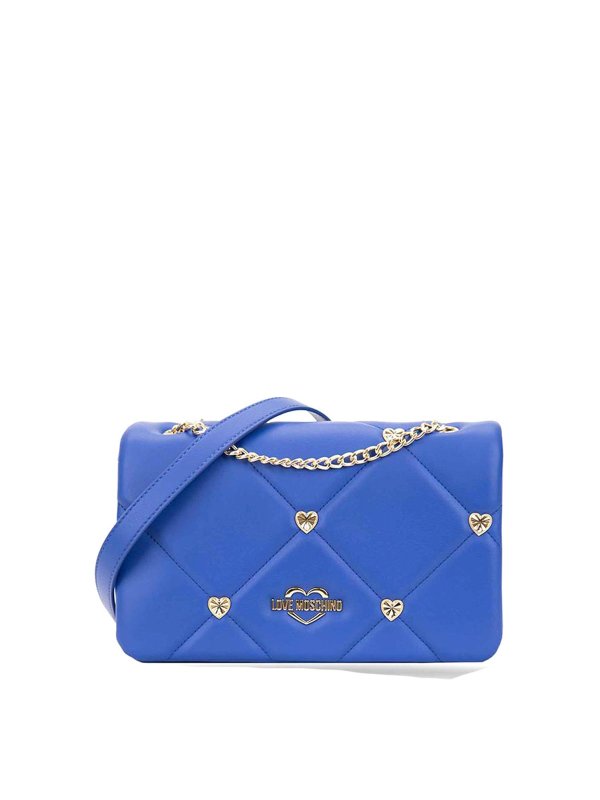 MOSCHINO: ショルダーバッグ - ショルダーバッグ - ブルー