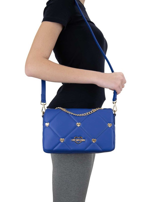 ショルダーバッグ - ブルー shop online: MOSCHINO