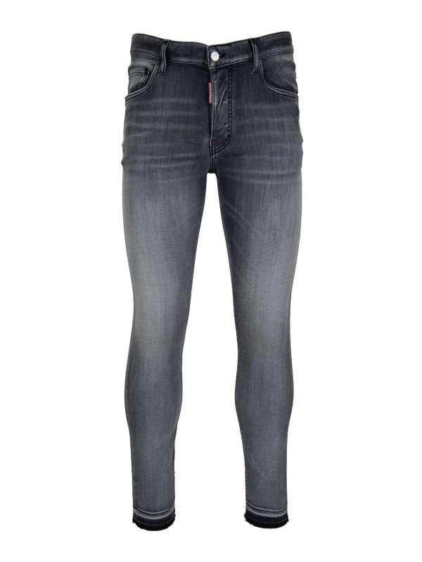 DSQUARED2: Jeans à jambe droite - Jean Droit - Gris