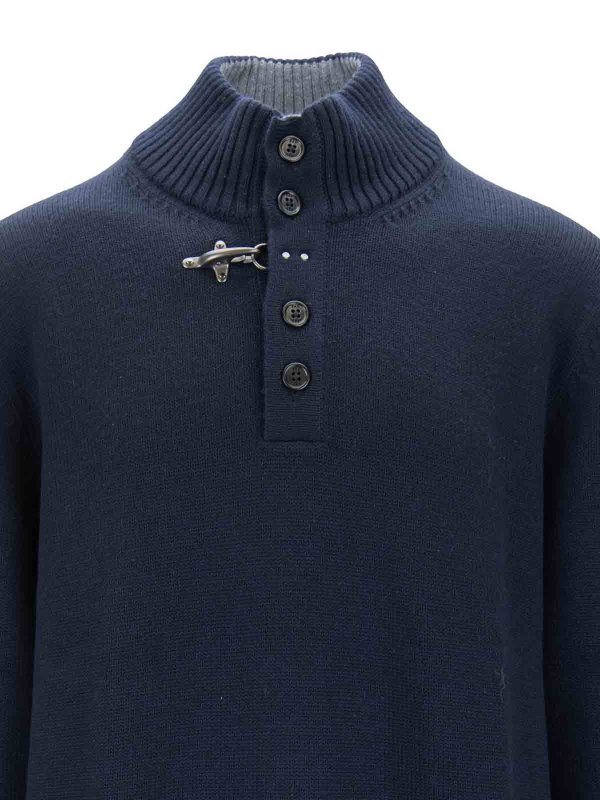 The Best Shops FAY: クルーネック - クルーネック - ダークブルー