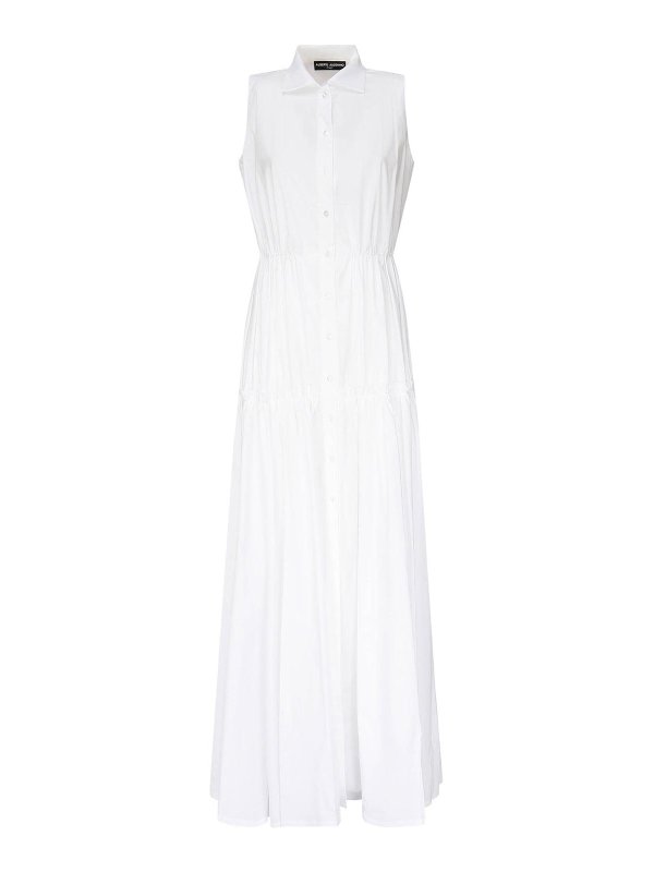 ALBERTO AUDENINO: knee length dresses - Lily Cotton Shirt Dress