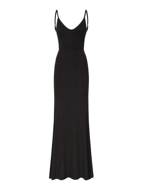 ALBERTO AUDENINO: knee length dresses - Long Dress With Open Back