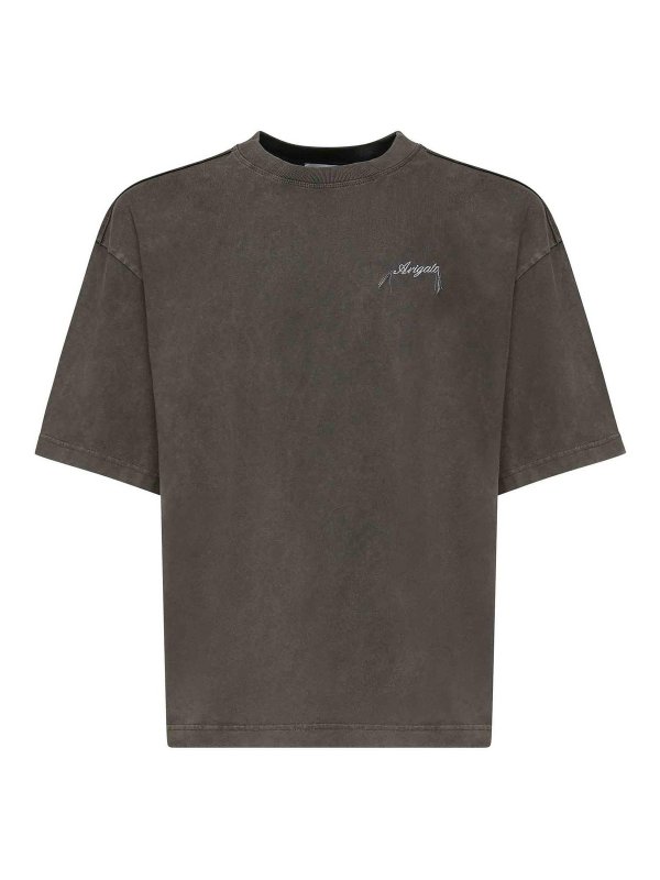 AXEL ARIGATO: t-shirts - T-Shirt With Washed-Effect Logo
