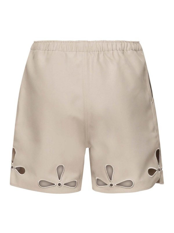 COPERNI: Trousers Shorts online - Petal-Embroidered Cut-Out Shorts