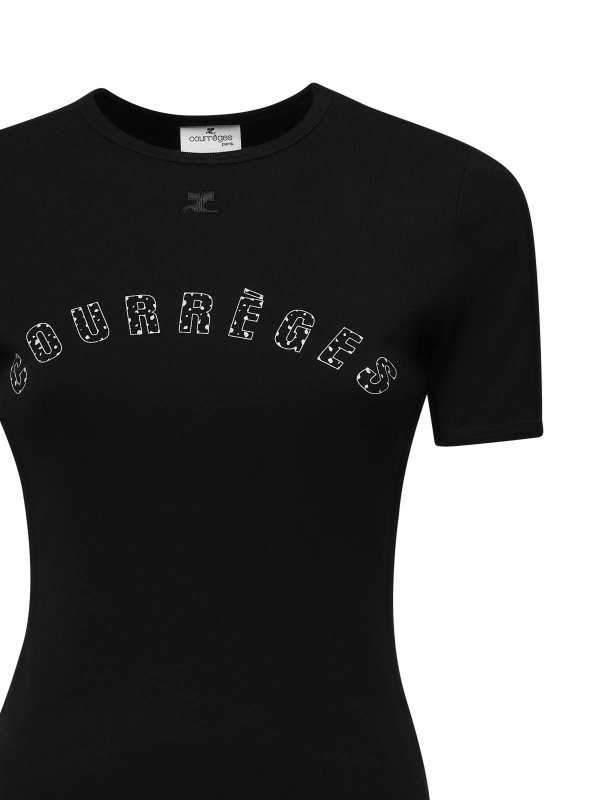 Courreges: T-shirts online - T-Shirt - Noir