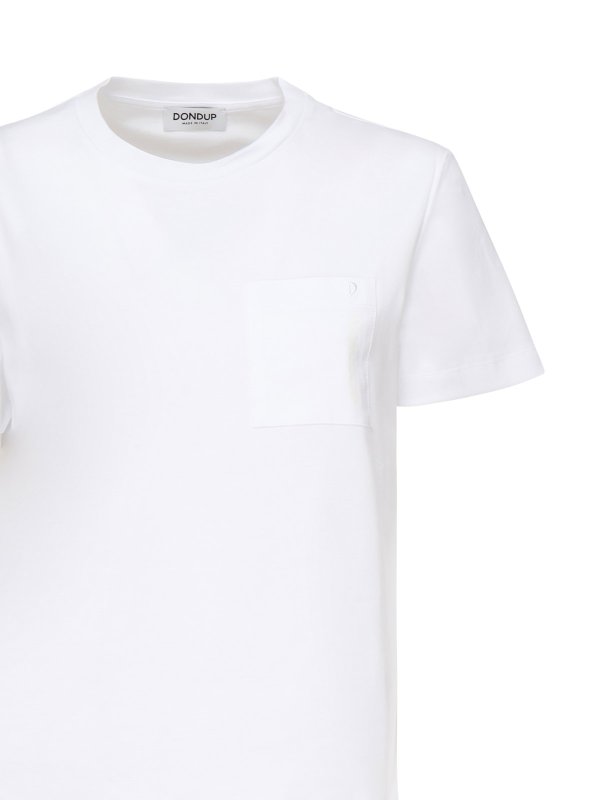 DONDUP: t-shirts online - Cotton Jersey T-Shirt With Logo