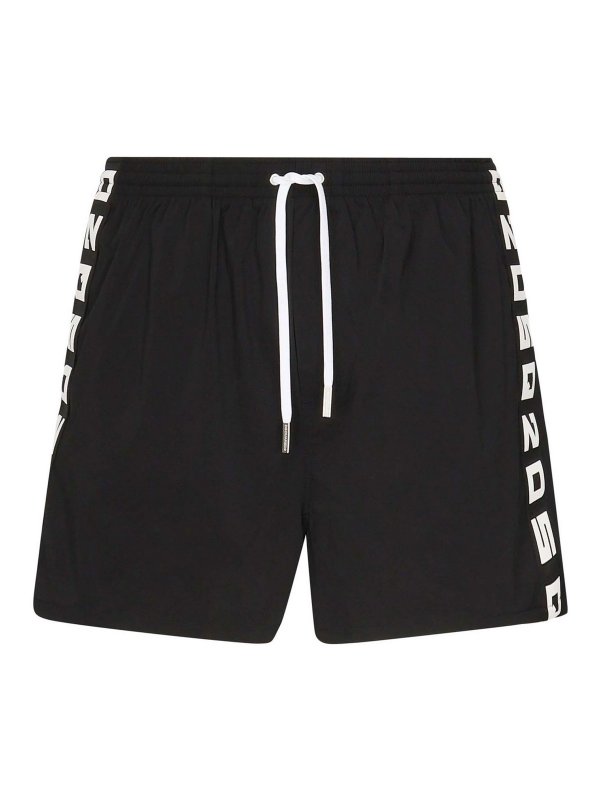 DSQUARED2: Shorts de bain - Short De Bain - Noir