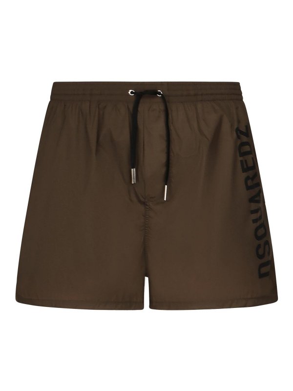 DSQUARED2: Bañadores y boxer de baño - Boxers De Baño - Verde Oscuro