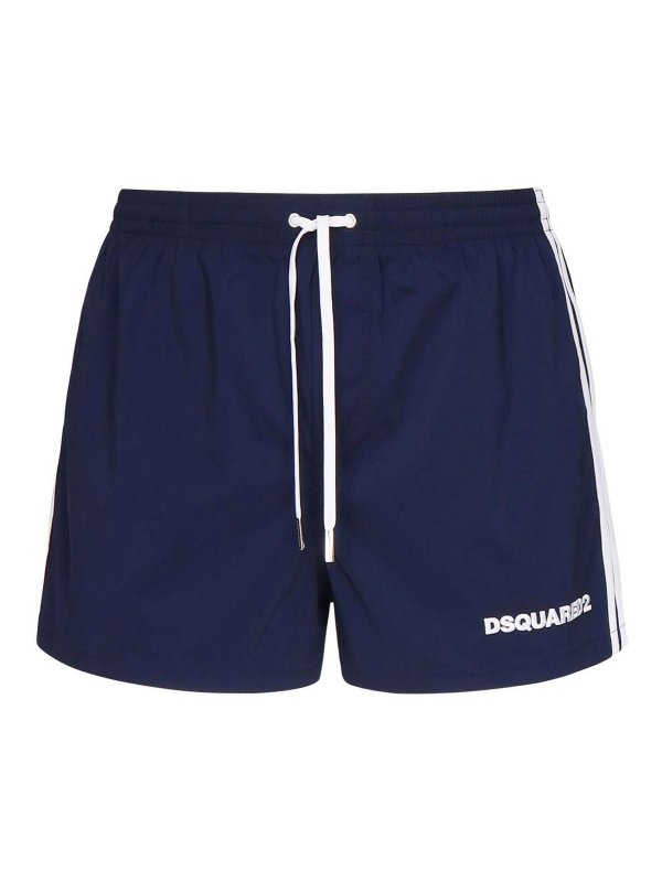 DSQUARED2: Shorts de bain - Short De Bain - Bleu