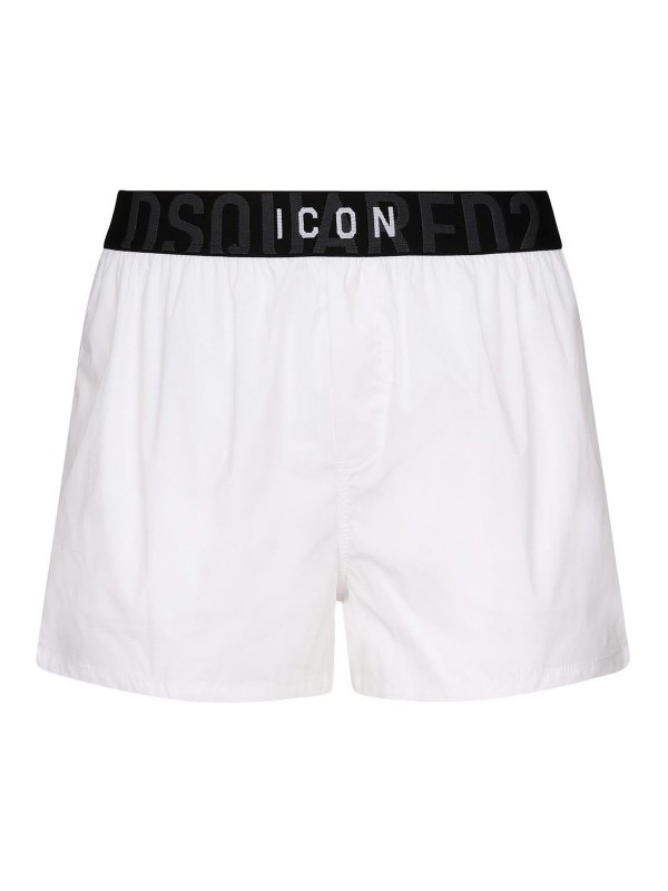 DSQUARED2: Bañadores y boxer de baño - Boxers De Baño - Blanco