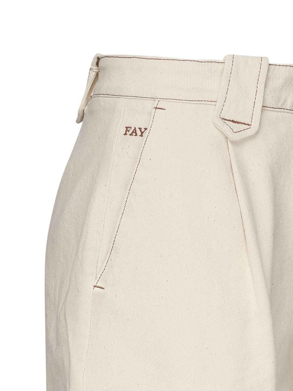 The Best Shops FAY: Trousers Shorts - Cotton Shorts With Cuff