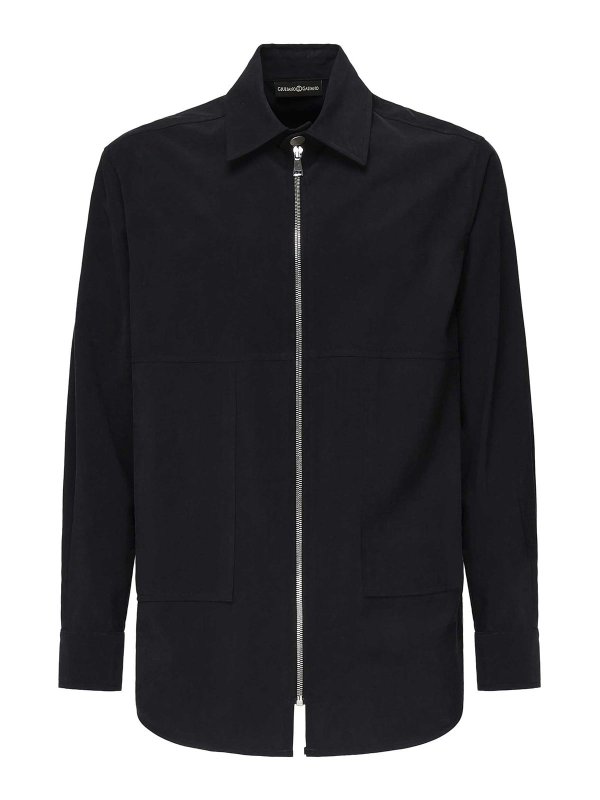 GIULIANO GALIANO: shirts - Horse Zip Shirt