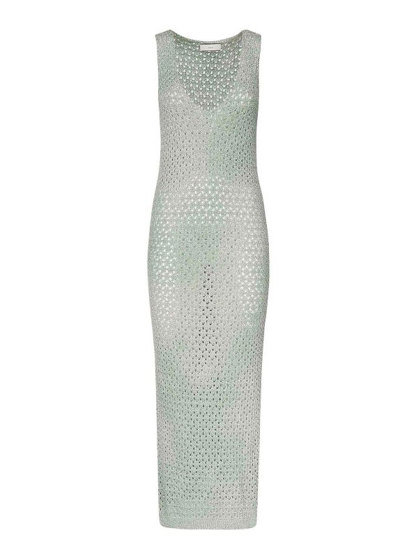 AKEP: maxi dresses - Long Dress In Metallic Lurex