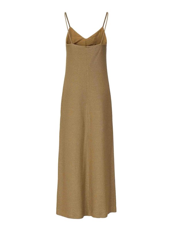 The Best Shops Max Mara: knee length dresses - Slip Dress In Jacquard Jersey