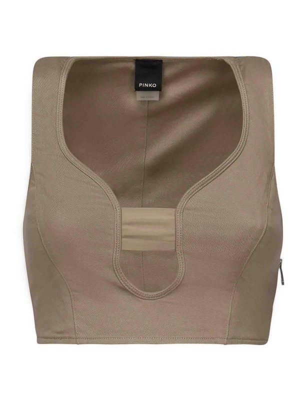 Pinko: Tops & Débardeurs - Top - Beige