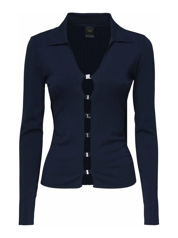 Pinko: crew necks - Long-Sleeved Wide-Neck Sweater