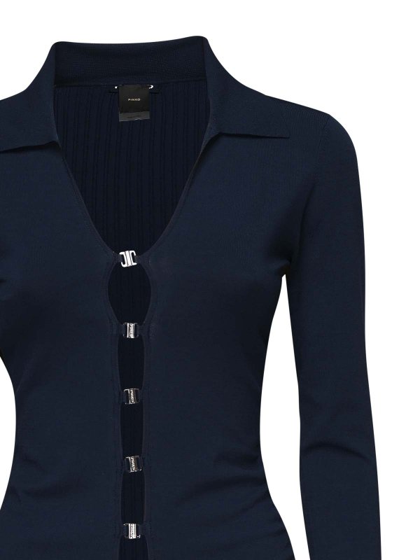 The Best Shops Pinko: crew necks - Long-Sleeved Wide-Neck Sweater