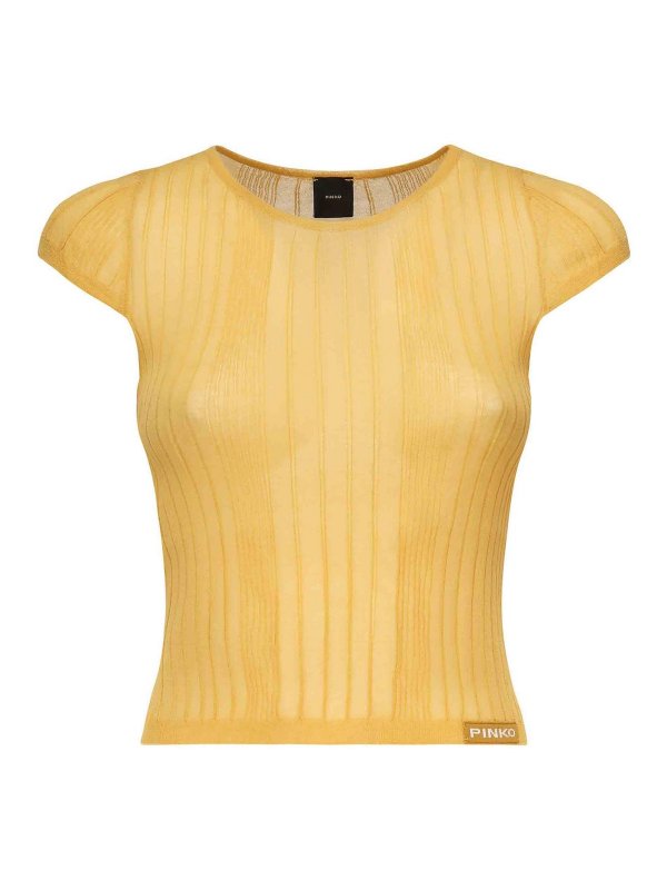 Pinko: crew necks - Tambora Ribbed Sweater