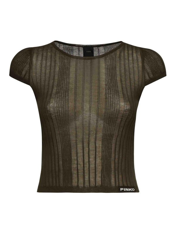 Pinko: Pull col rond - Pull Col Rond - Vert Foncé