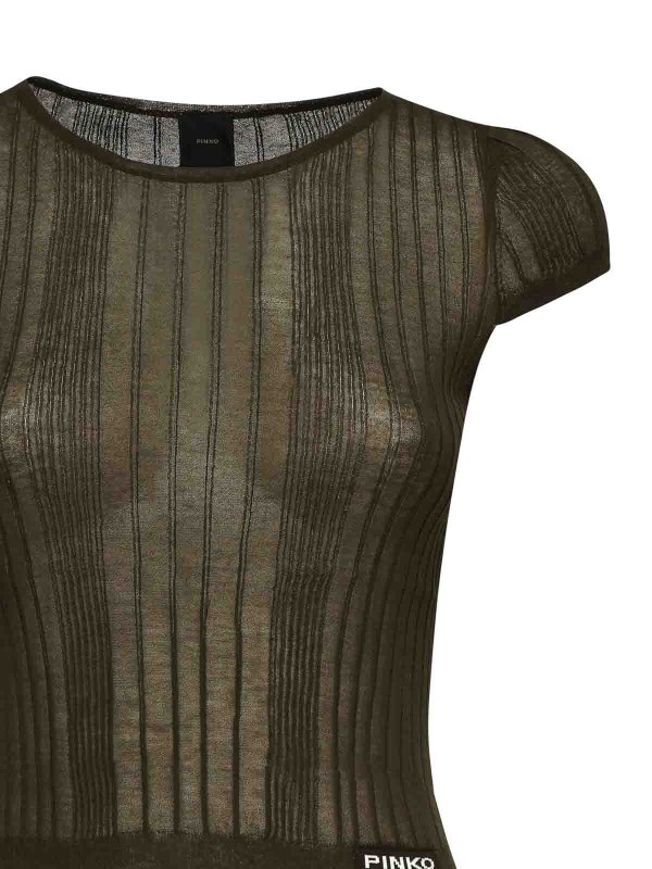 Pinko: Pull col rond online - Pull Col Rond - Vert Foncé