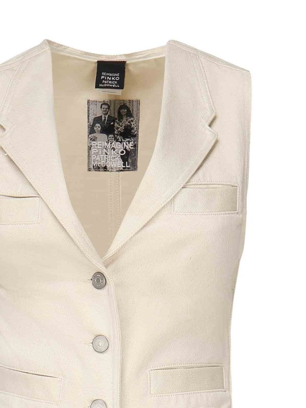 Pinko: Tops und Tank Tops online - Bootcut Jeans - Weiß