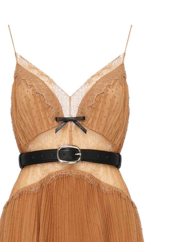 Self Portrait: short dresses online - Polka Dot Mesh Mini Dress