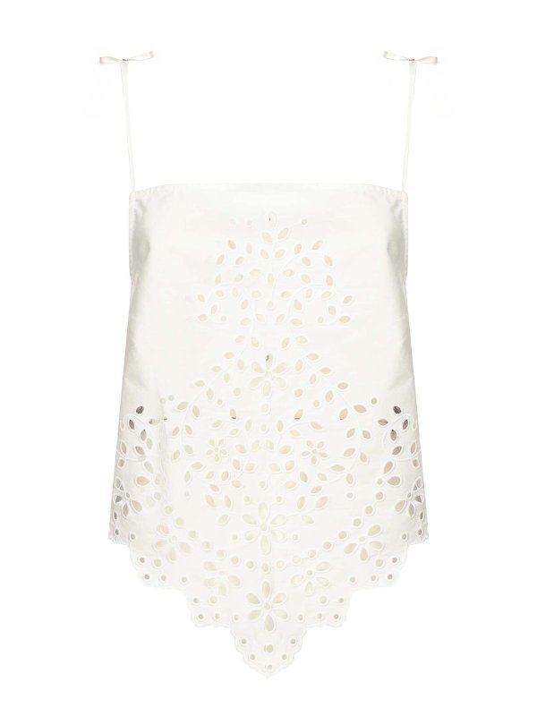 Self Portrait: Tops und Tank Tops - Top - Weiß