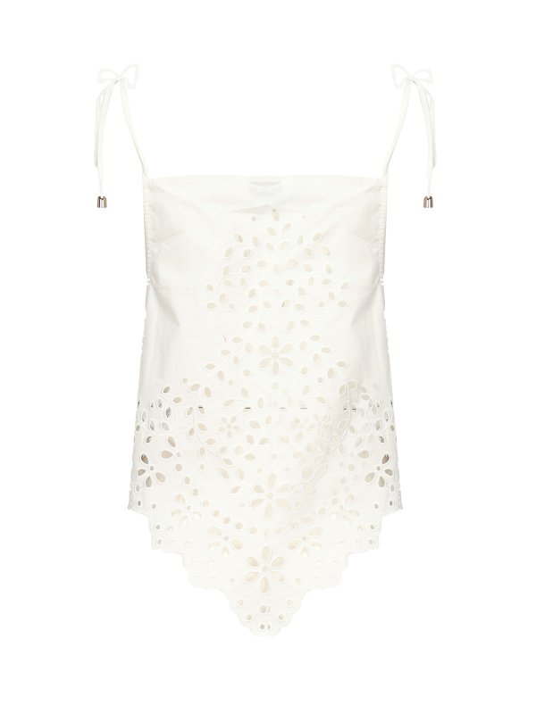 The Best Shops Self Portrait: Tops und Tank Tops - Top - Weiß