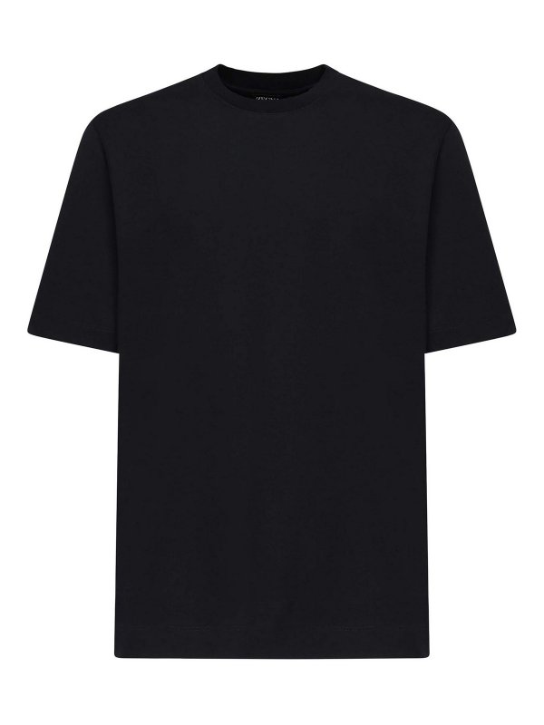 ZEGNA: t-shirts - Cotton And Silk T-Shirt