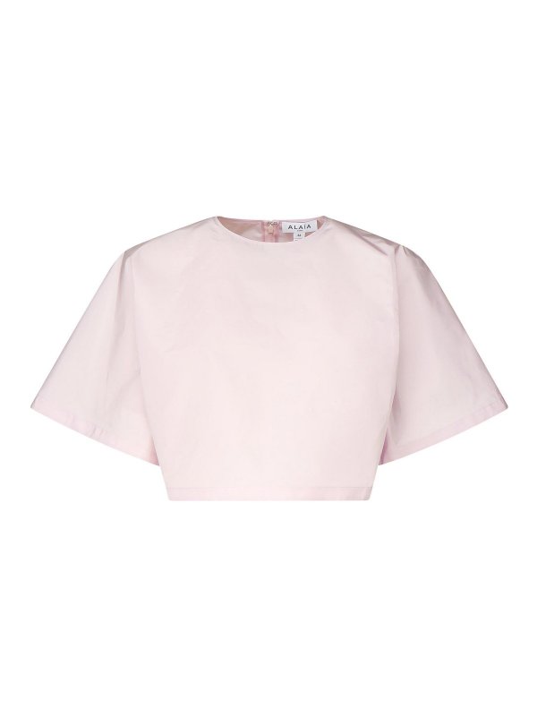 Alaïa: T-shirts - T-Shirt - Rose