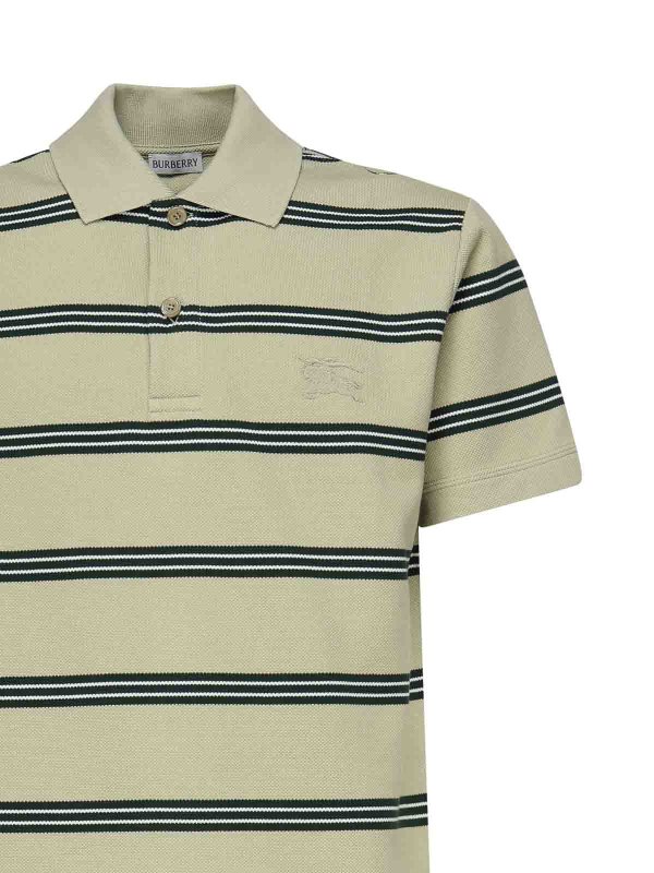 BURBERRY: polo shirts online - Striped Cotton Polo