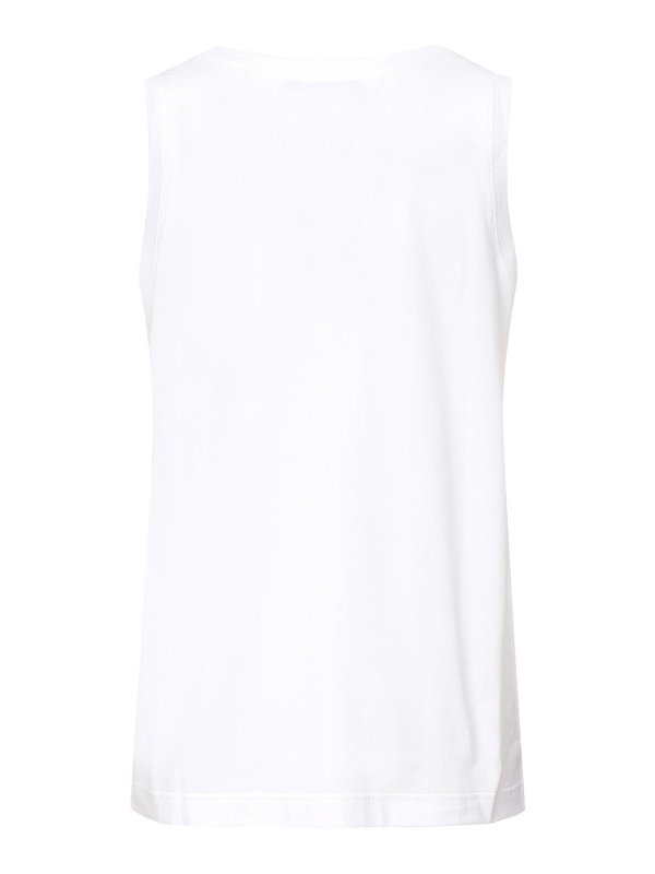 DOLCE & GABBANA: Tops & Tank tops online - Oversized Tank Top With Logo Plaque
