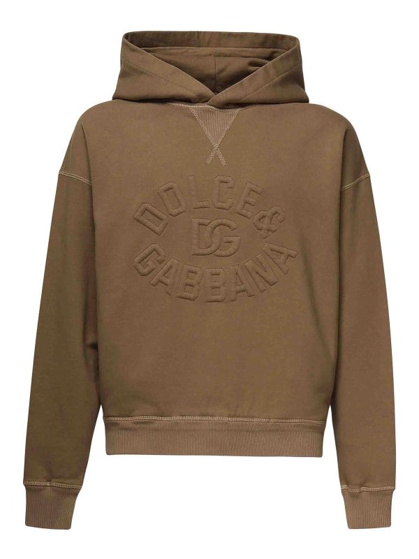 DOLCE & GABBANA: Sweatshirts & Sweaters - Hoodie With Logo Embroidery