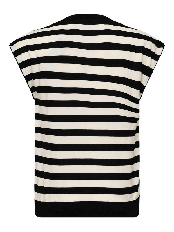 DOLCE & GABBANA: t-shirts online - T-Shirt Kimono In Striped Knit