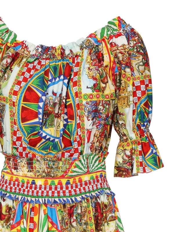 DOLCE & GABBANA: ニーレングスドレス online - 膝丈ドレス - マルチカラー
