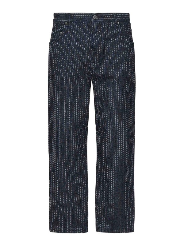 FENDI: straight leg jeans - Denim 5 Pockets Allover