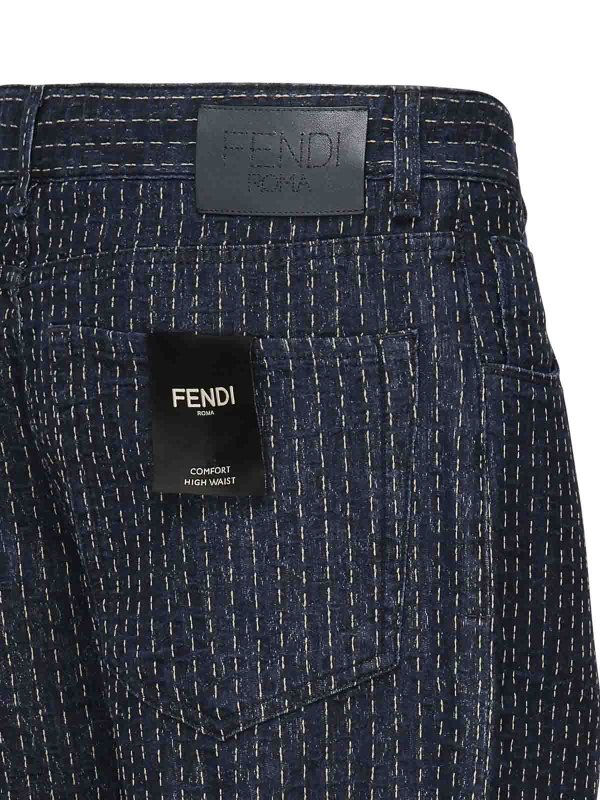 FENDI: straight leg jeans online - Denim 5 Pockets Allover