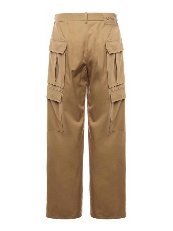 LOEWE: casual trousers online - Cotton And Silk Cargo Pants