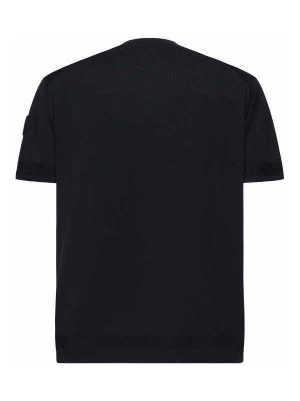 MONCLER: t-shirts online - Cotton And Silk Knit T-Shirt